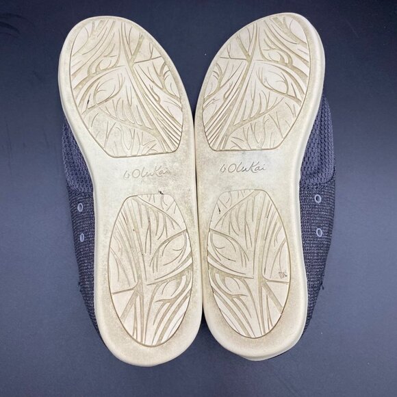 Olukai Waialua Lace Grey Slip-On Sneakers Women's Size 8.5 Gray/Pavement - Picture 9 of 11